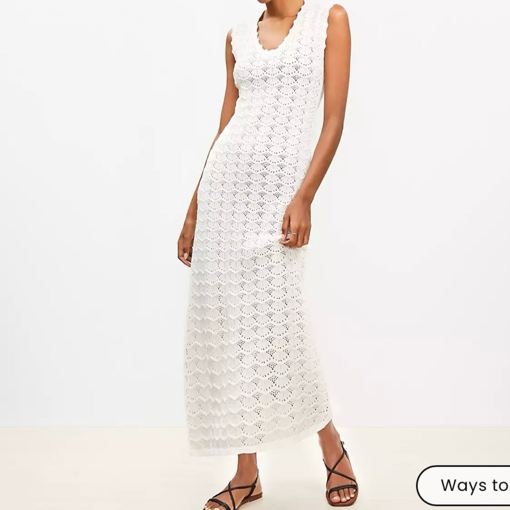 NWT Loft beach crochet midi dress